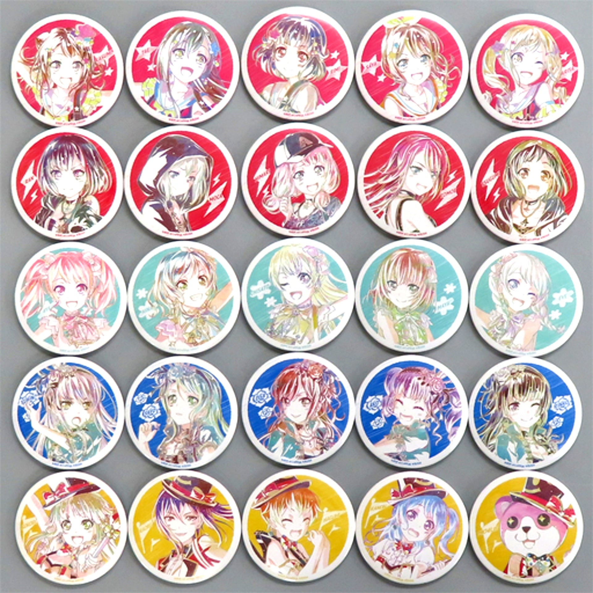 Group BanG Dream Girls Band Party Ani-Art Button Complete BOX Set of 25 [USED]