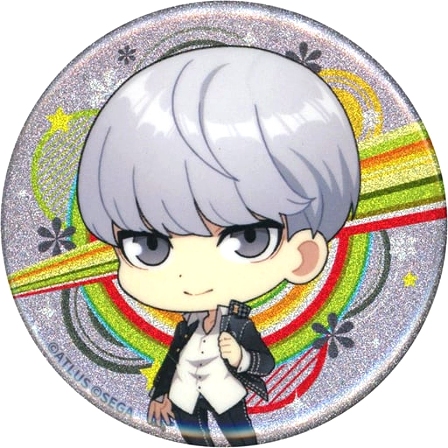 Protagonist Persona 4 Golden Glitter Lame Button Prize E-1 Rakuten Collection [USED]