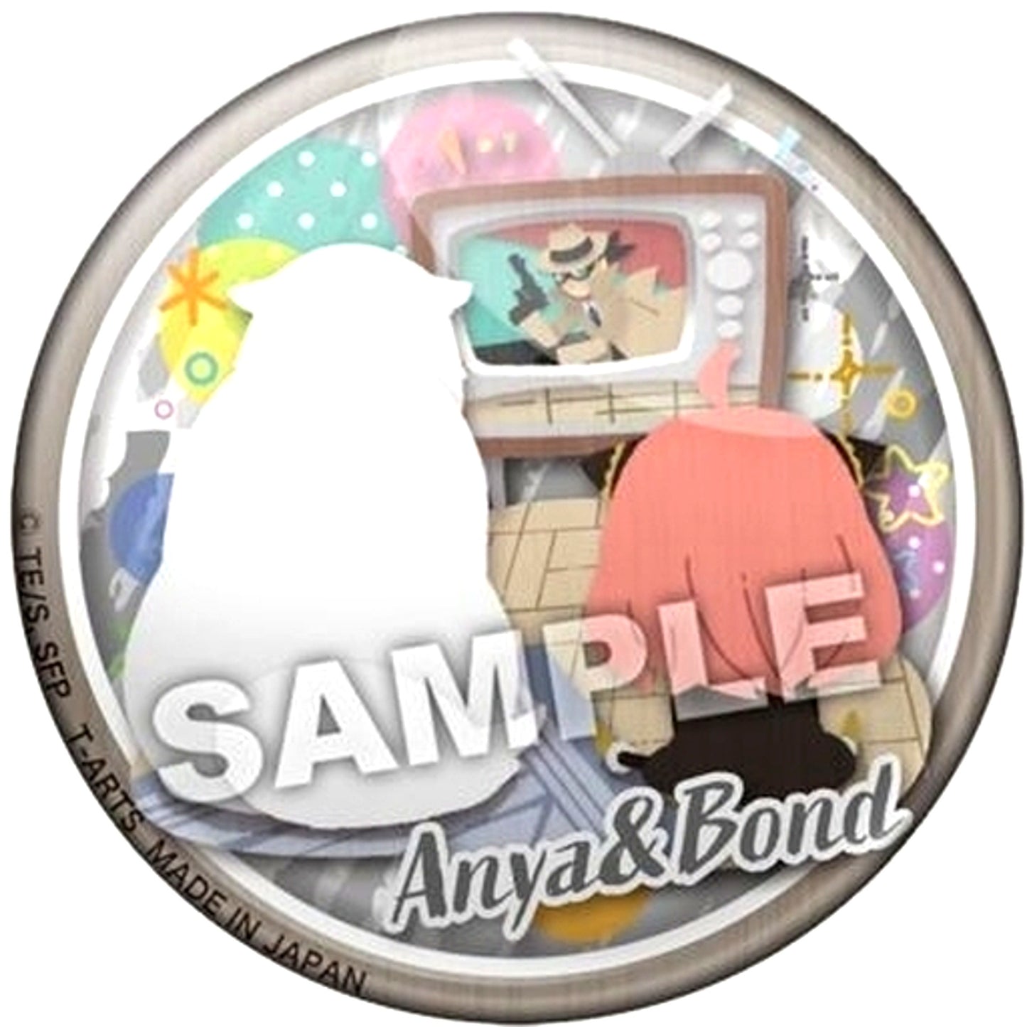 Anya & Bond - 2 Pepakura SPY x FAMILY HOME TIME Trading Badge [USED]