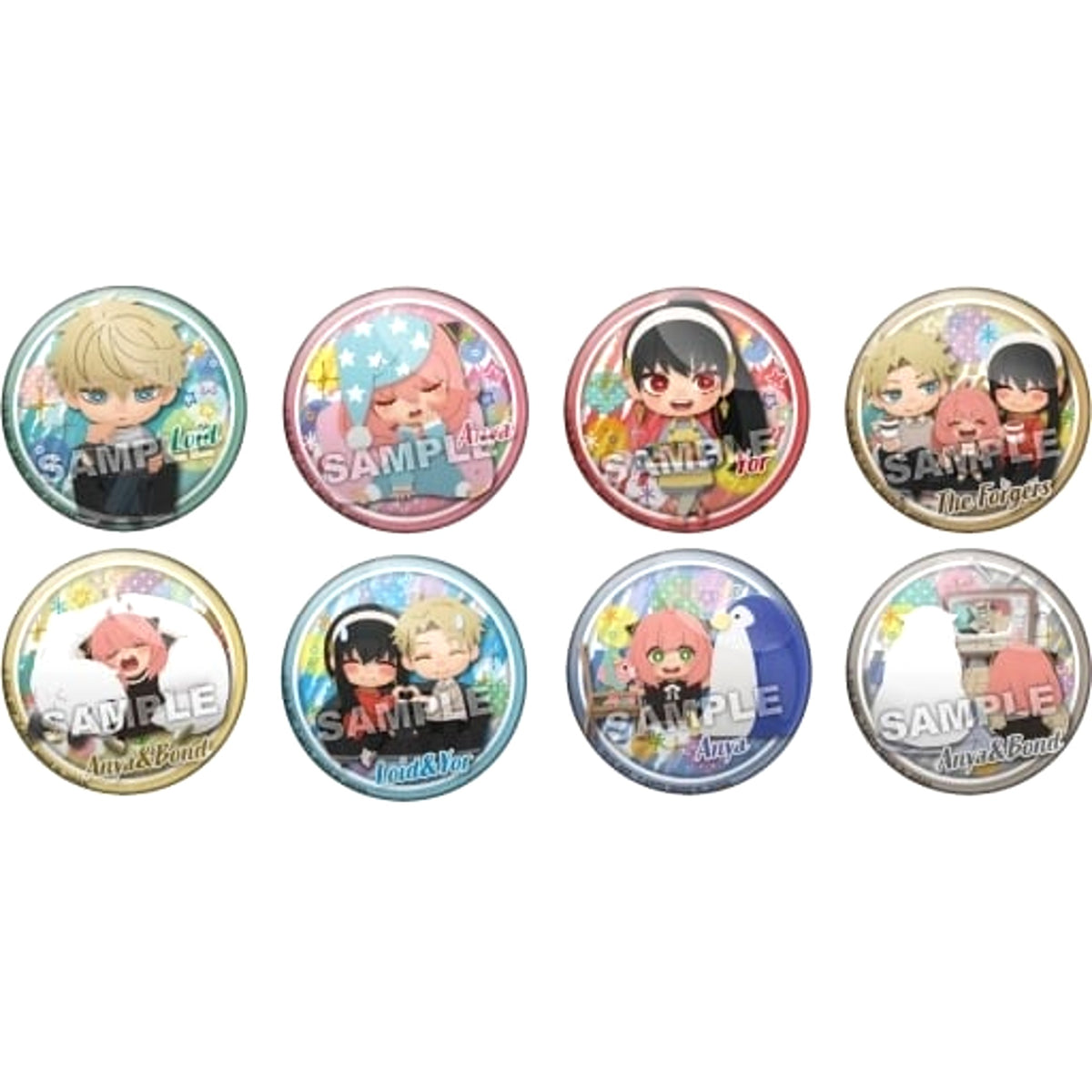 SPY x FAMILY Anya Forger & Others Pepakura Home Time Trading Can Badge All 8 Types Set Buttons [USED]