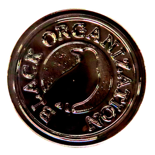Logo Black Organization Emblem Style Pin Button Detective Conan The Movie Black Iron Submarine Theater Goods [USED]