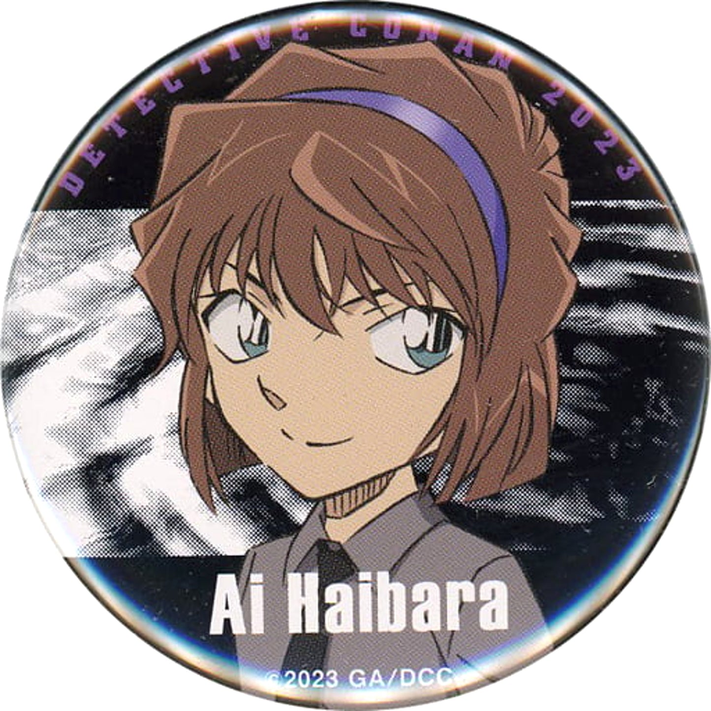 Detective Conan: Black Iron Submarine Ai Haibara Character Badge Collection Theater Limited Buttons [USED]