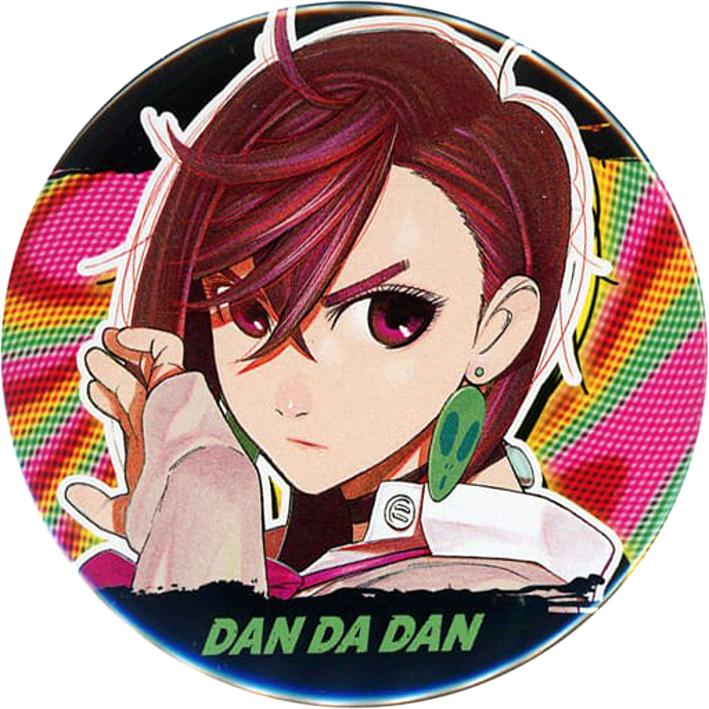 Dandadan Momo Ayase Green Text Collection Button Jump NEXT 11FES Goods [USED]