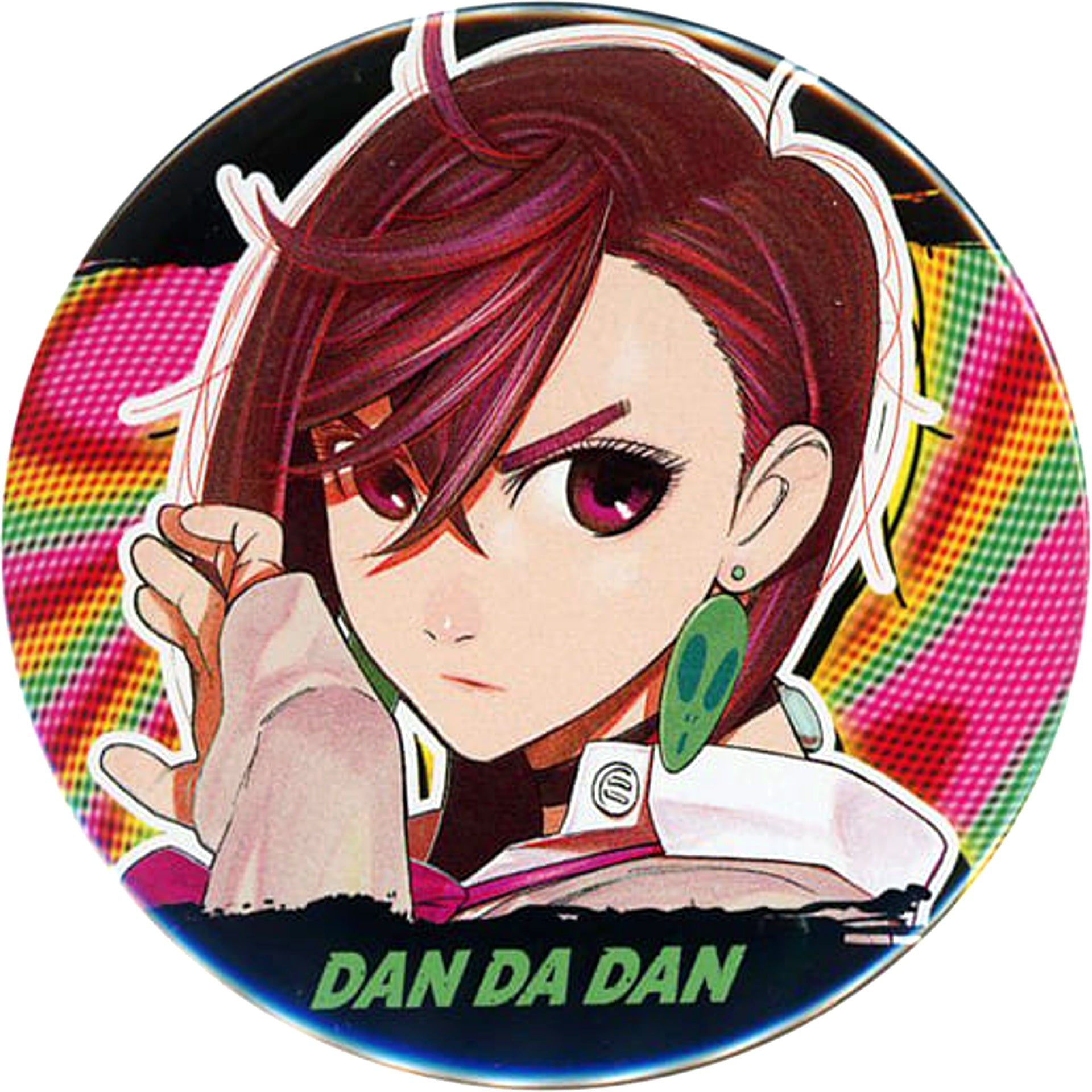 Dandadan Momo Ayase Green Text Collection Button Jump NEXT 11FES Goods [USED]