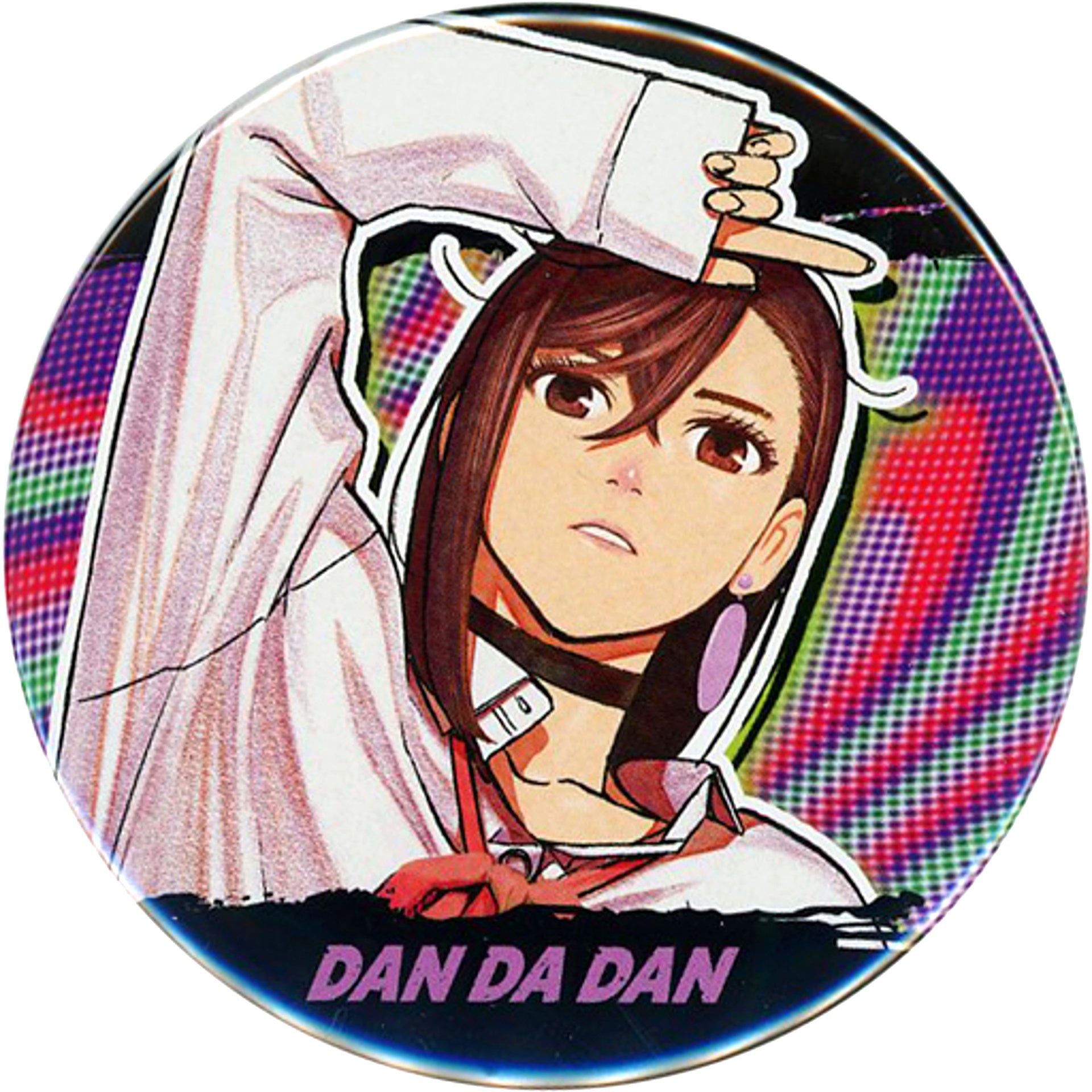 Momo Ayase - Text Pink Dandadan Collection Badge Jump NEXT 11 FES Goods [USED]