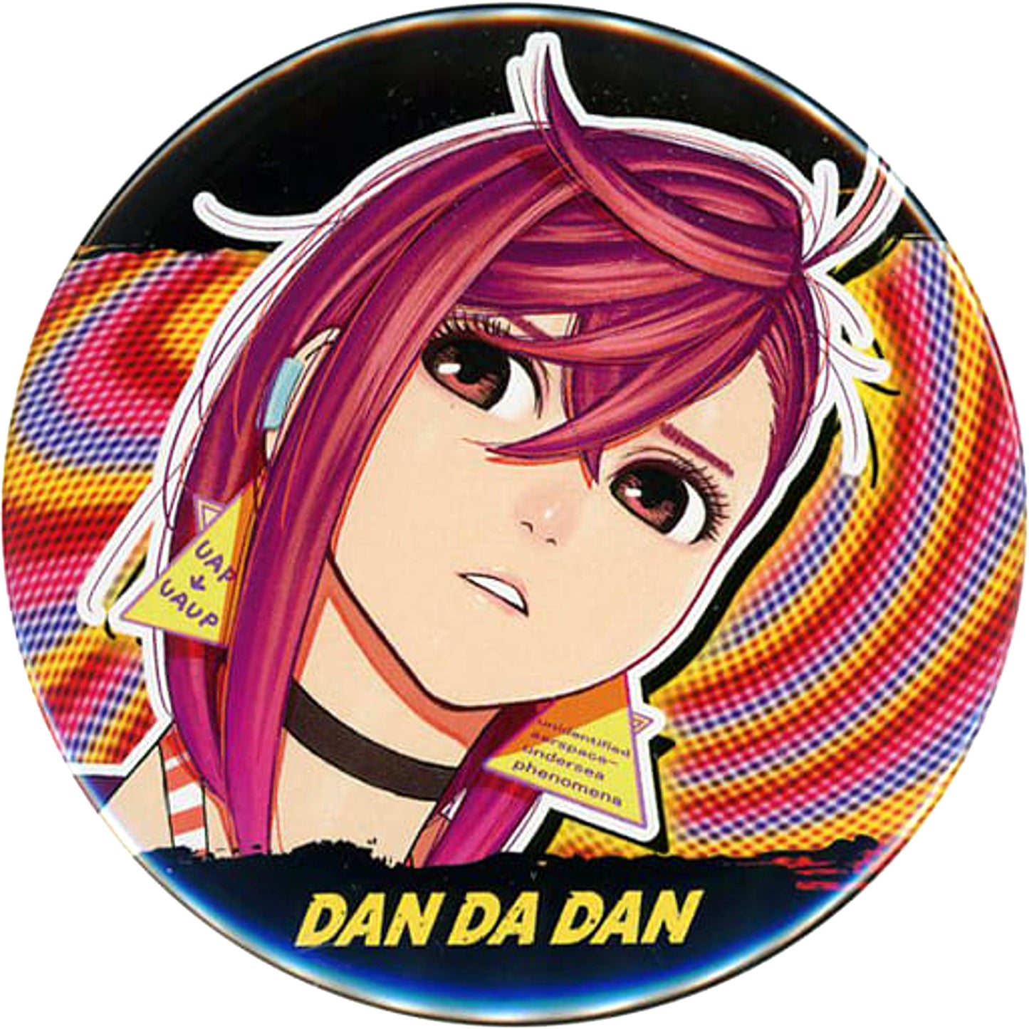 Dandadan Momo Ayase Yellow Text Collection Button Jump NEXT 11FES Goods [USED]