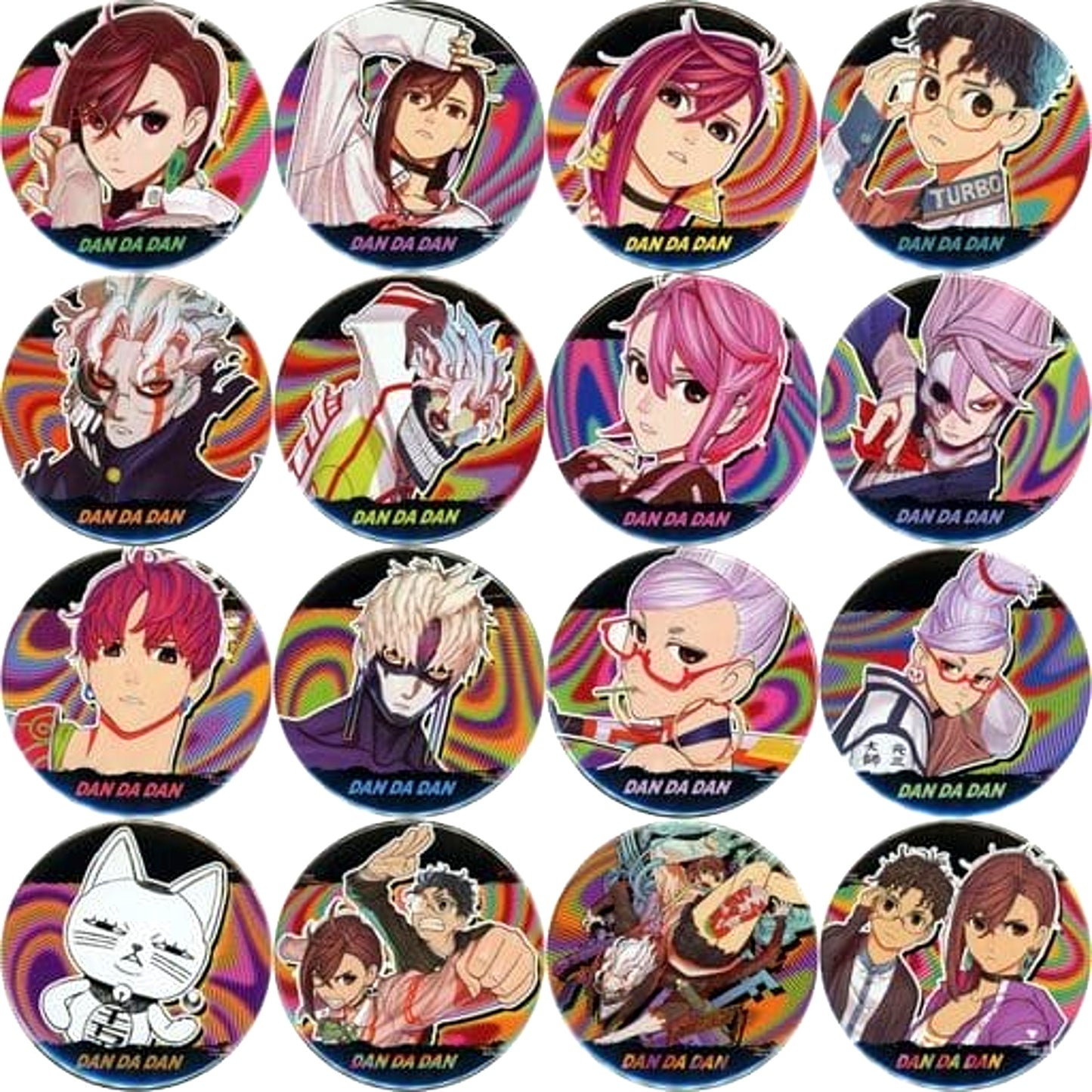 Dandadan Collection Button Set of 16 Jump NEXT 11FES Goods [USED]