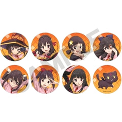 Konoauba: An Explosion on This Wonderful World! Megumin & Others Trading Can Badge All 8 Types Set Buttons [USED]