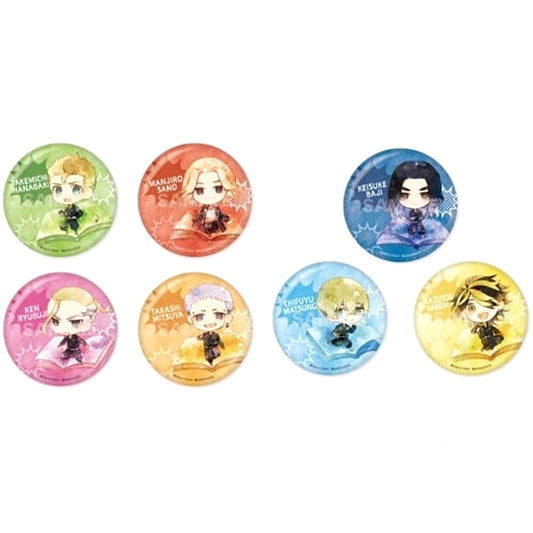 Takemichi Hanagaki & Others Tokyo Revengers All 7 Types Set Charaderu Art Metallic Button 1 Part 1 [USED]
