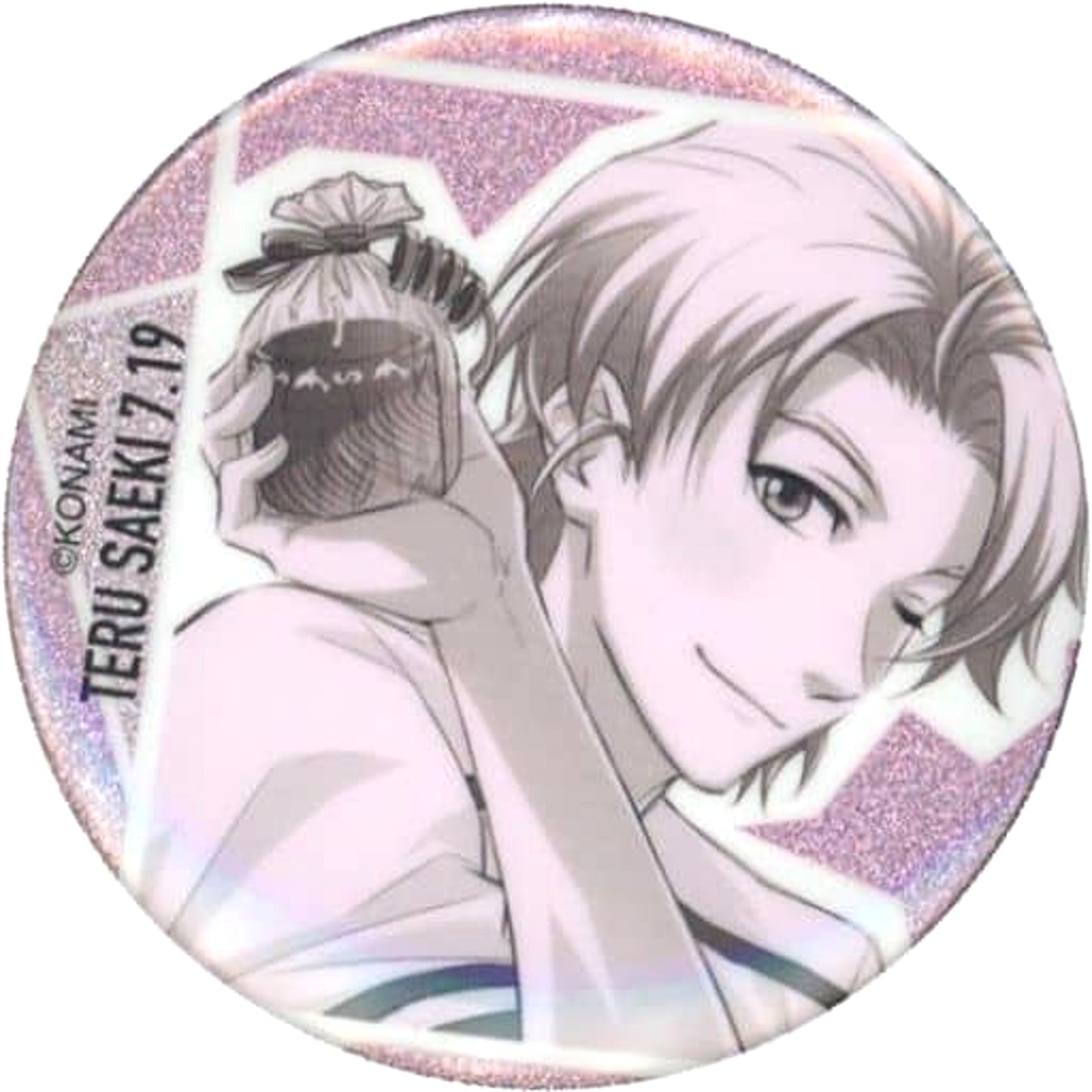 Tokimeki Memorial Girl's Side Teru Saeki Kirakira Character Badge Collection 2nd 2021 Birthday Illustration Buttons [USED]