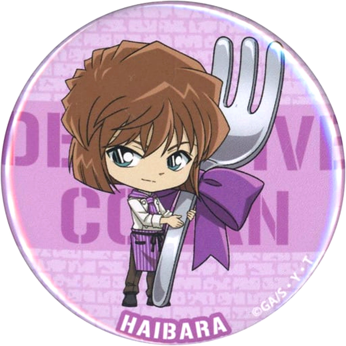 Ai Haibara Detective Conan The Movie Black Iron Submarine x Cake.jp Original Button [USED]