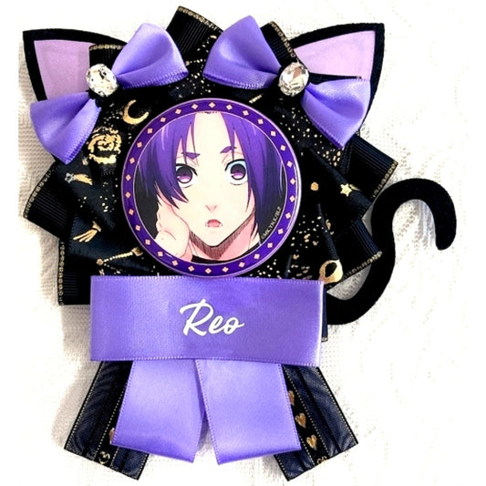 Reo Mikage Blue Lock Cat Ear Rosette Button Badge Set [USED]