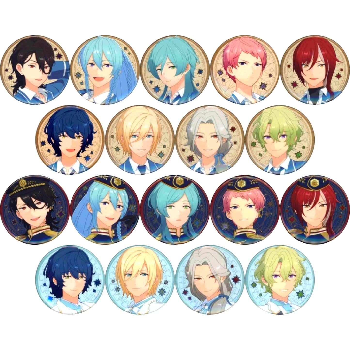 Rei Sakuma & Others Ensemble Stars!! Reminiscences Selection Element All 18 Types Set Button Collection [USED]