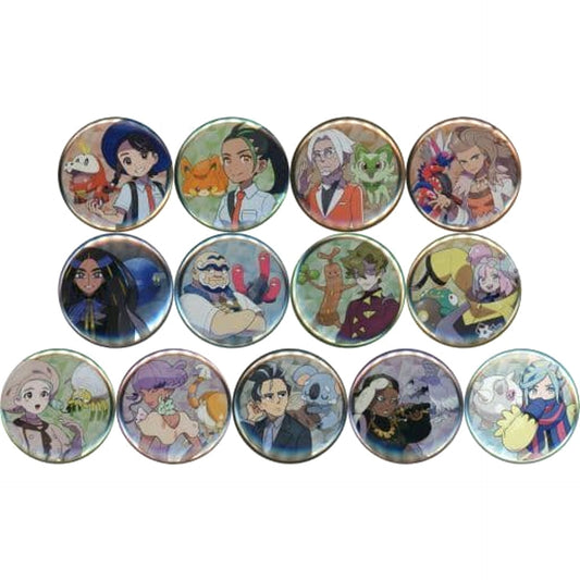 Pokemon Scarlet Violet Iono & Others Can Badge Collection Paldea Arc A All 13 Types Set Buttons [USED]