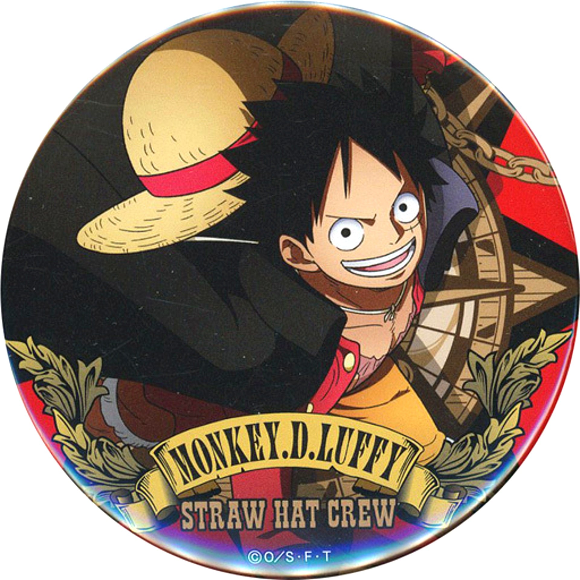 Monkey D. Luffy One Piece Ultimate Crew Vol. 5 Huge Button [USED]