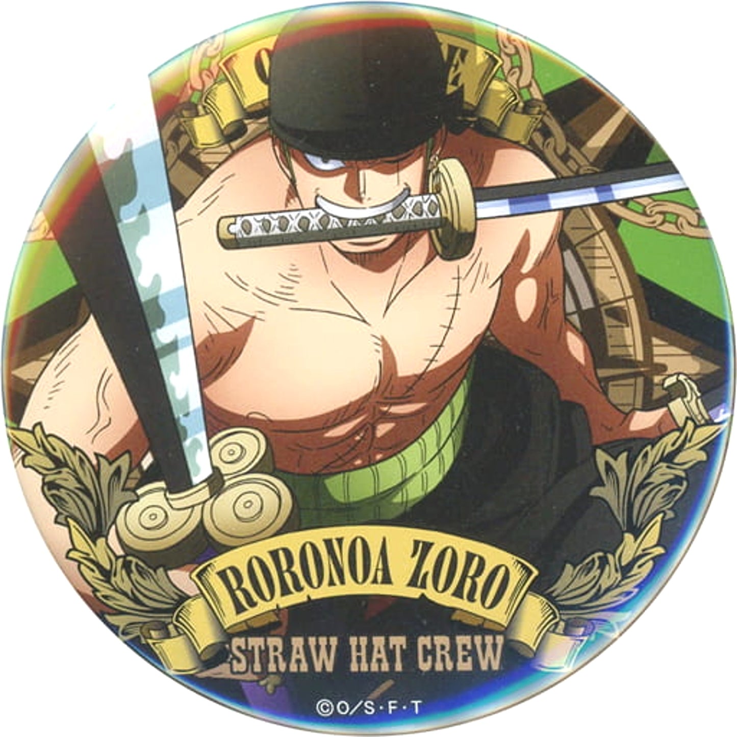 Roronoa Zoro One Piece Ultimate Crew Part 5 Dodeka Button [USED]