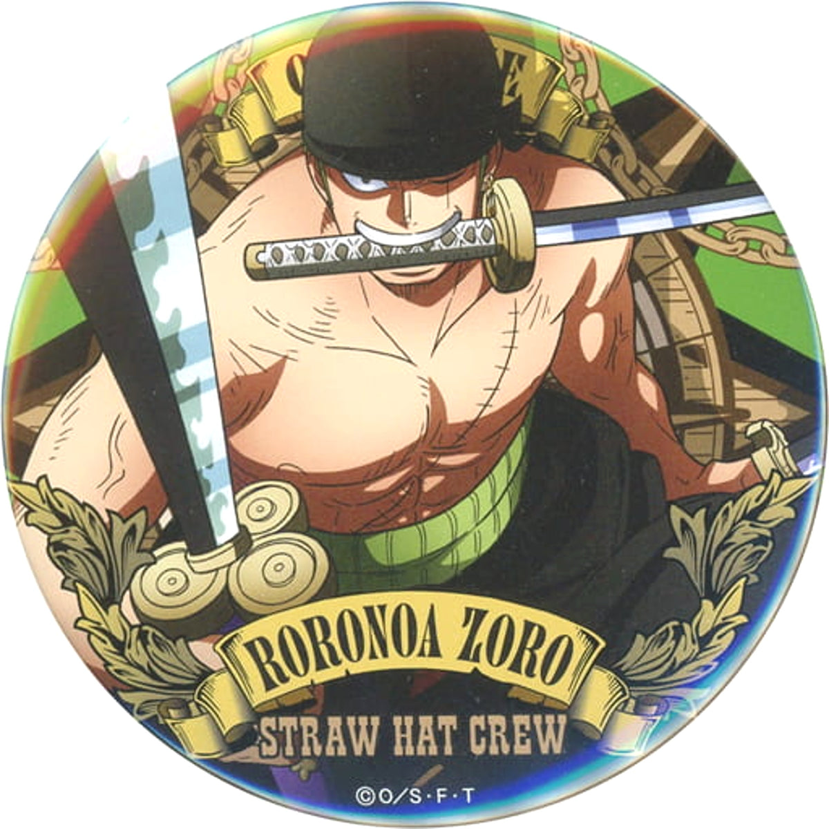 One Piece Roronoa Zoro Ultimate Crew Part 5 Dodeka Can Badge Buttons [USED]