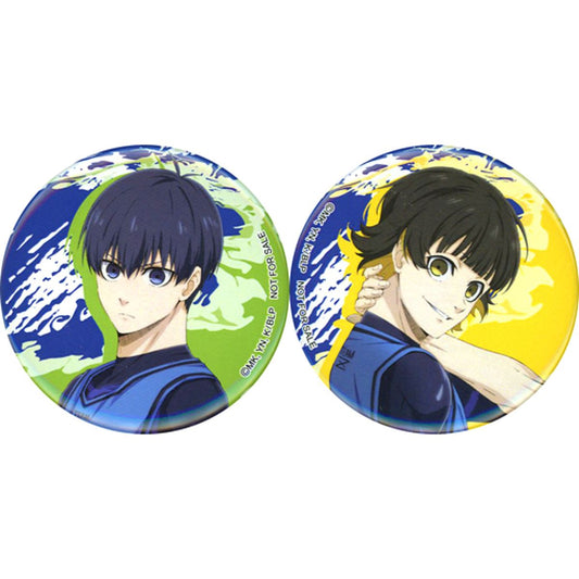 Set of 2 Yoichi Isagi Meguru Bachira Blue Lock Blu-ray Vol.1 Jacket Illustration Button A-on STORE Purchase Bonus [USED]