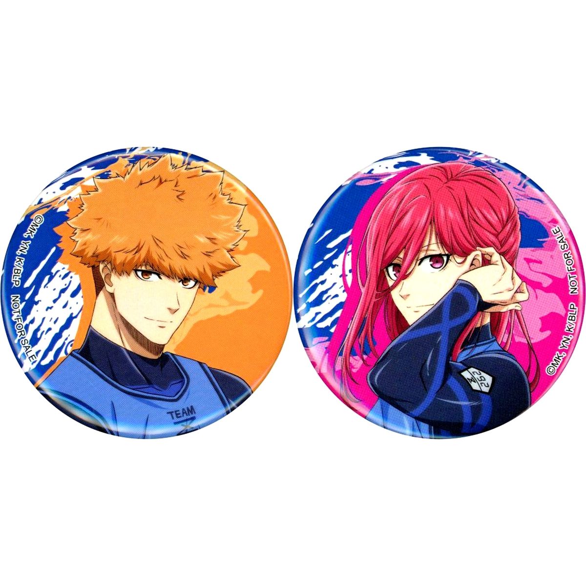 Set of 2 Rensuke Kunigami Hyoma Chigiri Blue Lock Blu-ray Vol.2 Jacket Illustration Button A-on STORE Purchase Bonus [USED]