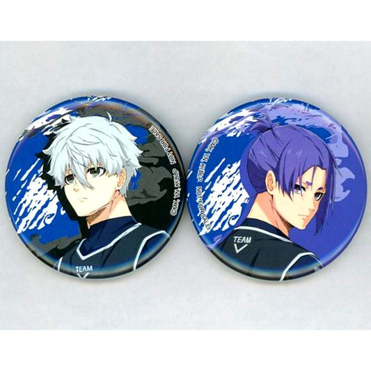 Set of 2 Seishiro Nagi & Reo Mikage Blue Lock Vol.3 Blu-ray Each Volume Jacket Illustration Button A-on STORE Purchase Bonus [USED]