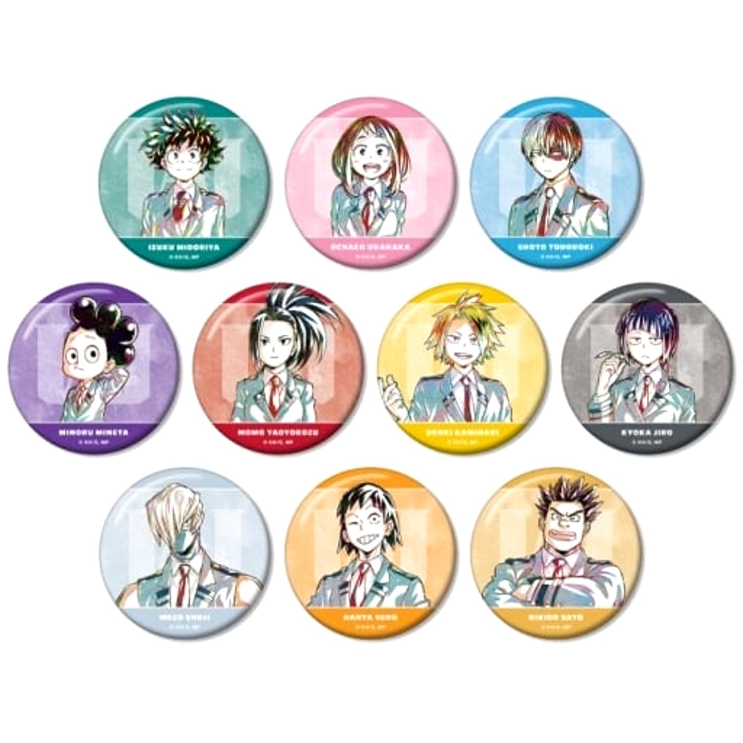 Izuku Midoriya & Others My Hero Academia All 10 Types Set Ani-Art Trading Series 4 Vol.2 Button Ver.A [USED]