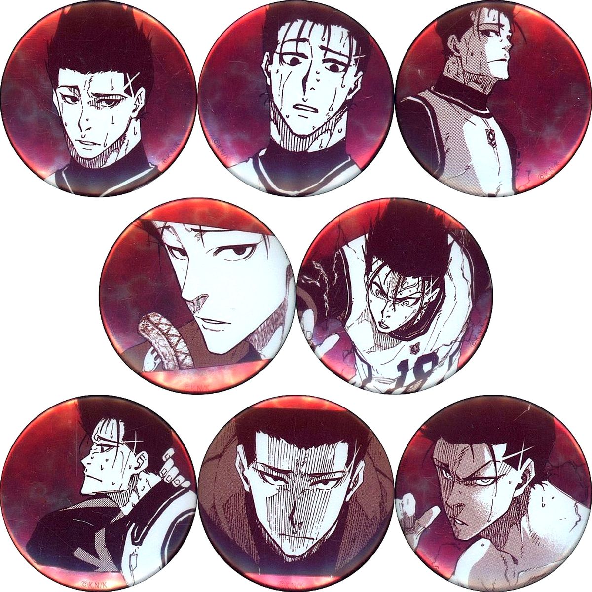 Set of 8 Shouei Barou Blue Lock BLUE LOCK Exhibition Chara Badge Collection Button [USED]
