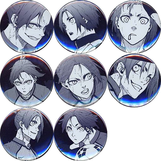 Set of 8 Reo Mikage Blue Lock Chara Badge Collection BLUE LOCK Exhibition Button [USED]