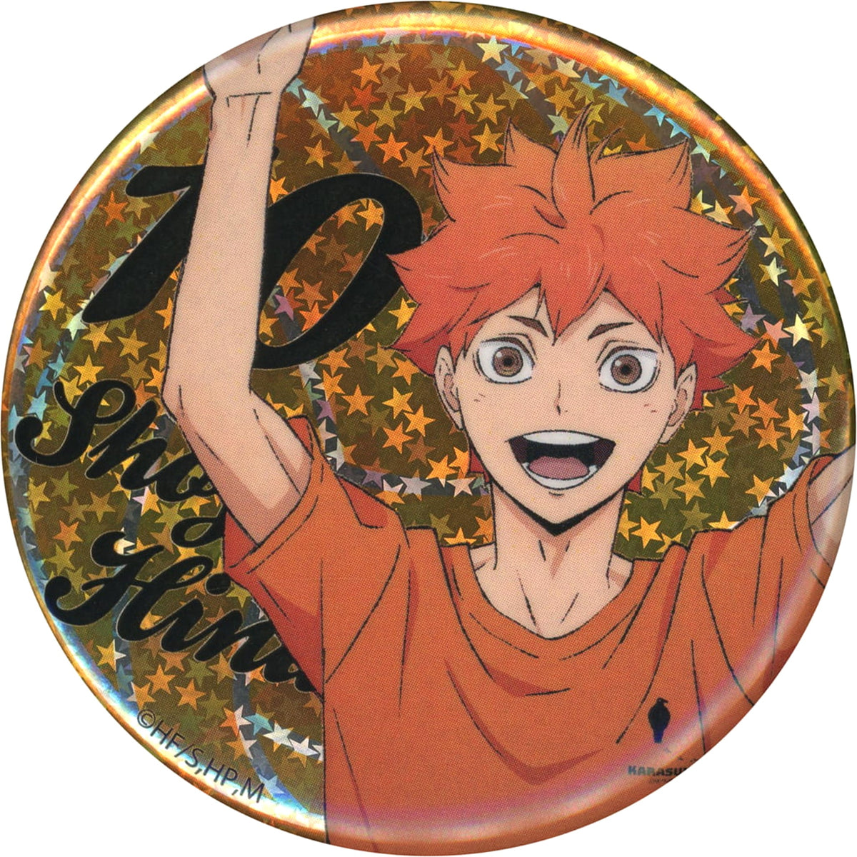 Haikyu!! Shoyo Hinata Trading Hologram Can Badge Paper Airplane Ver. Buttons [USED]