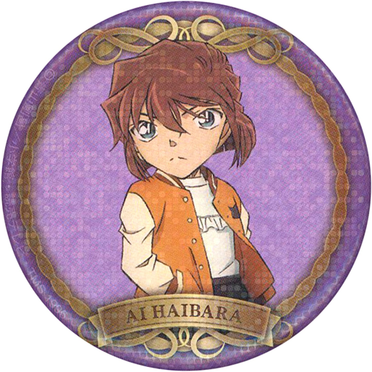 Ai Haibara Half Body Detective Conan Holo Button Collection Kurogane Ver. [USED]