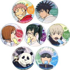Jujutsu Kaisen Megumi Fushiguro & Others Character Badge Collection Ice Series Original Drawing All 7 Types Set Buttons [USED]