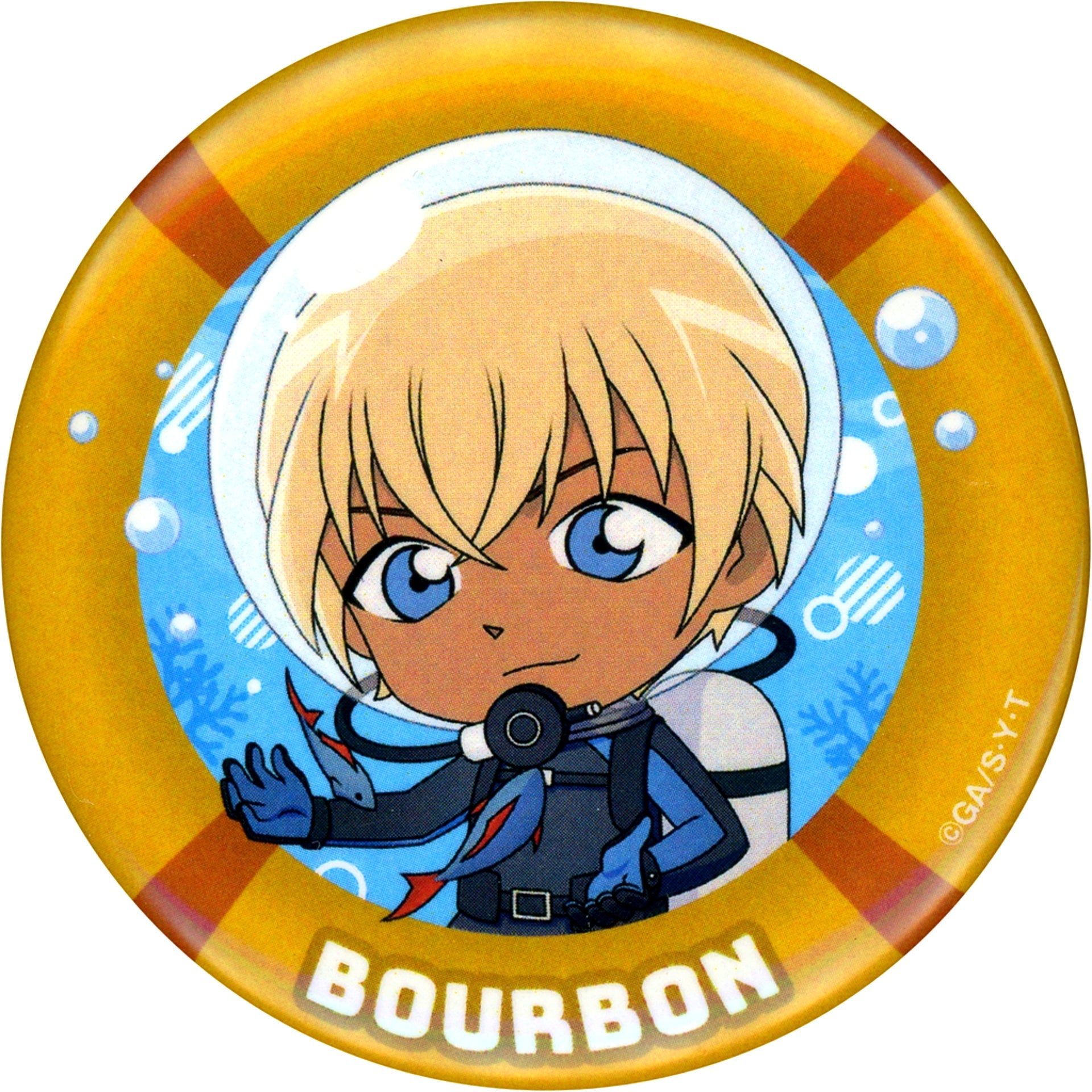 Bourbon Detective Conan Black Iron Submarine Release Commemoration Fair in Hands Trading Button Diver [USED]