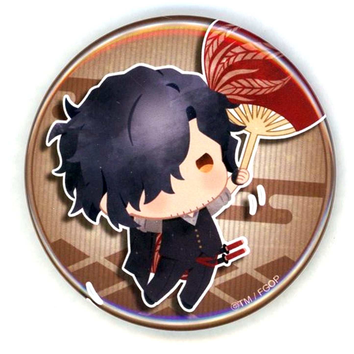 Assassin Izo Okada Suit Fate/Grand Order Yurafuwa Trading Button 2022 Kyoto International Manga Anime Fair 2022 KyoMAF Goods [USED]
