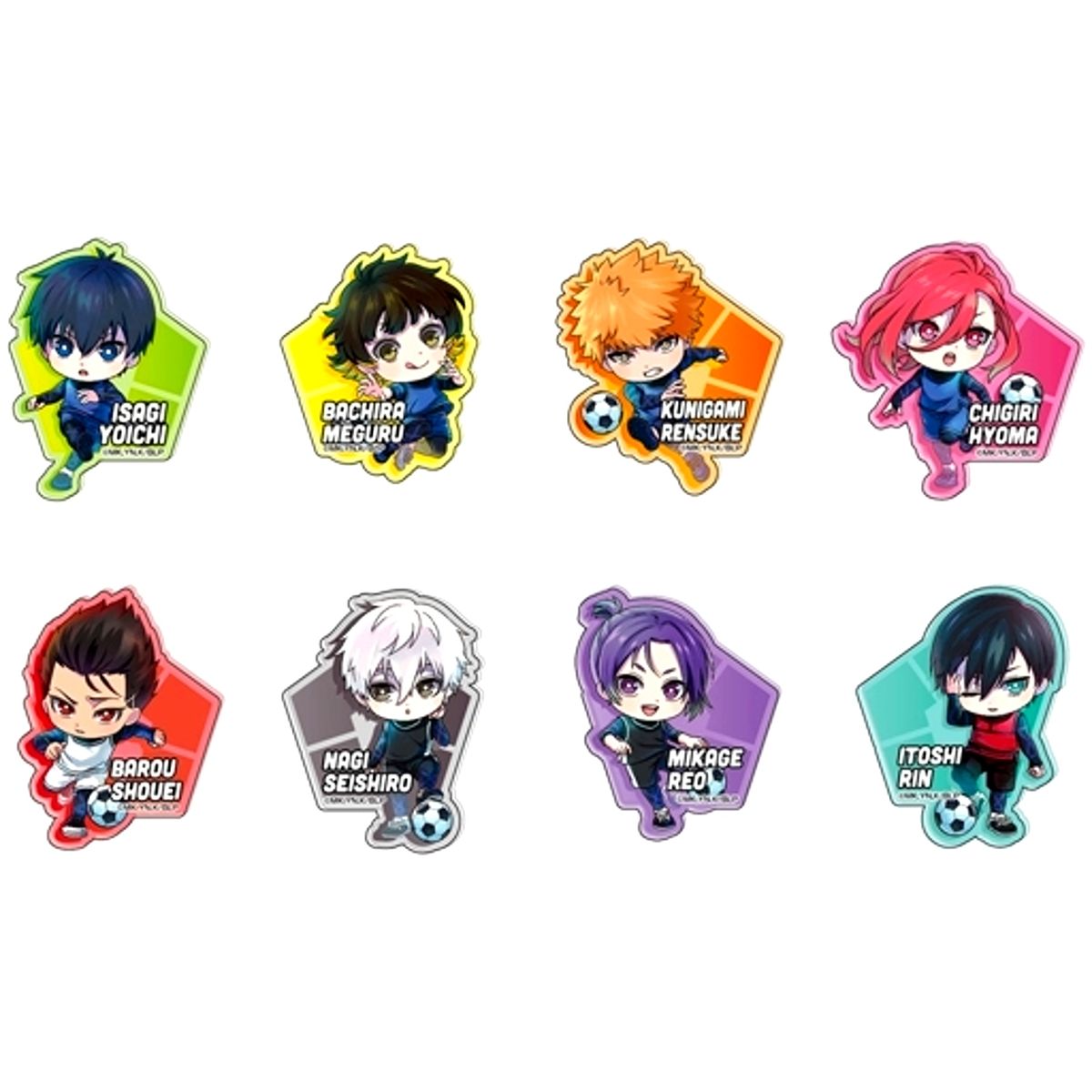 Set of 8 Blue Lock Yurusta Acrylic Item [USED]