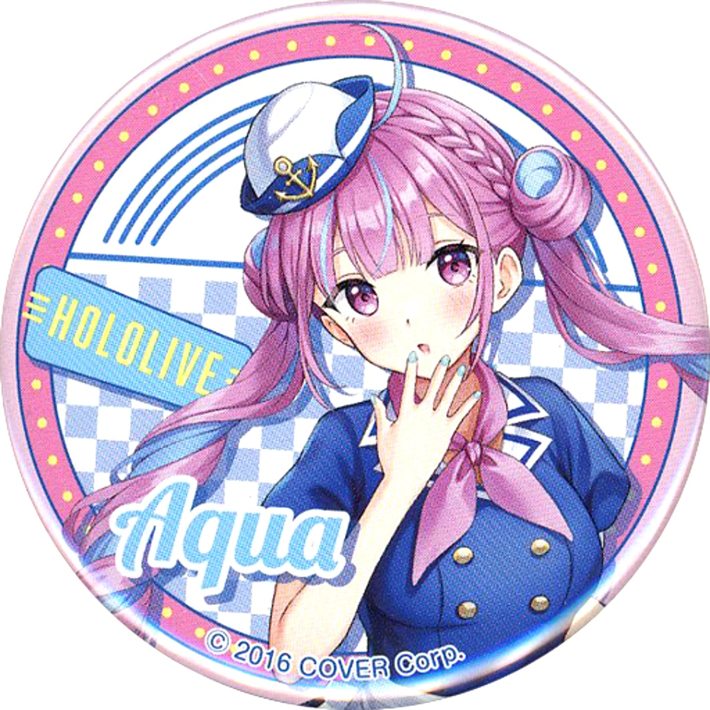 Minato Aqua Diner Style Outfit Virtual YouTuber Hololive Button Lawson [USED]