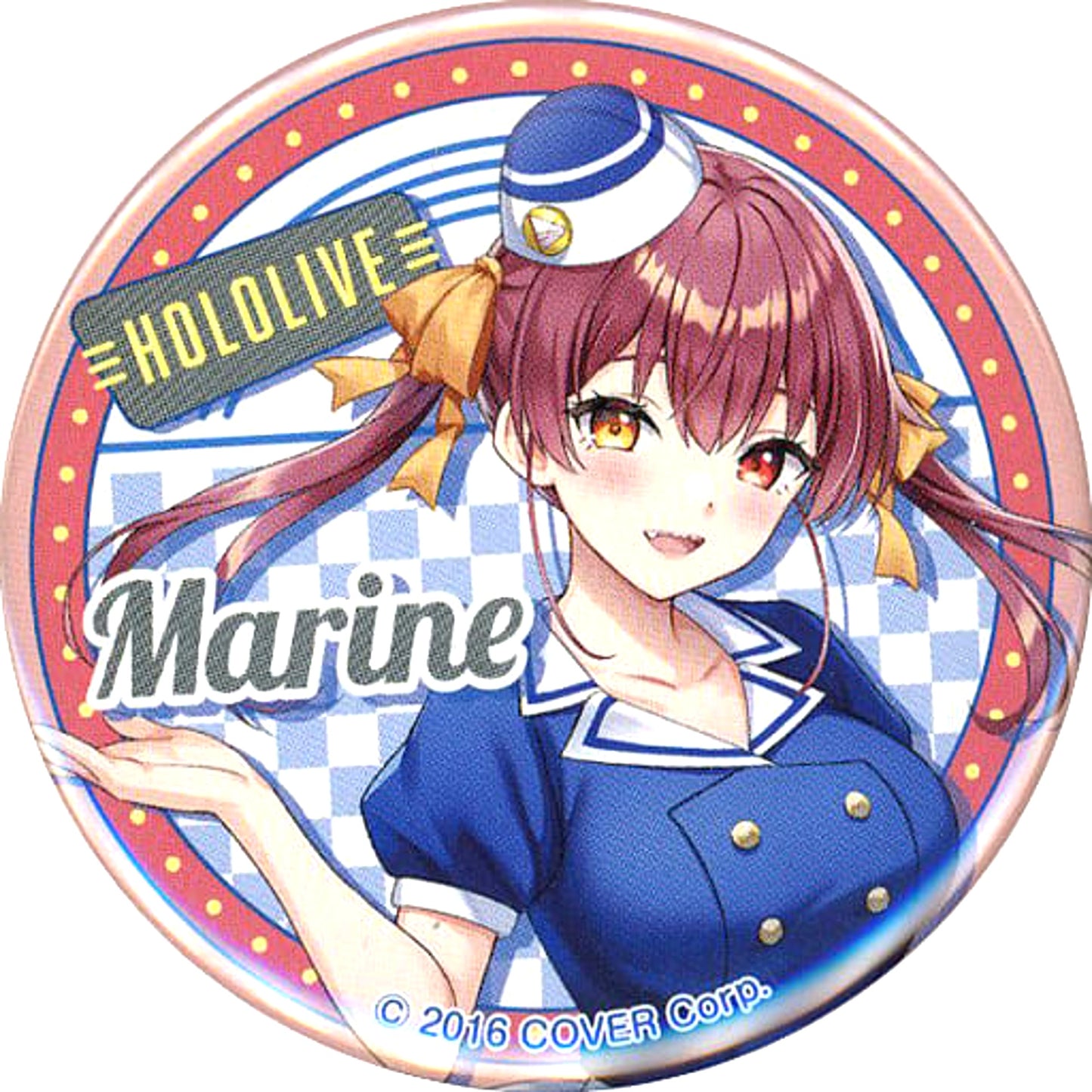 Virtual YouTuber hololive Houshou Marine Lawson Diner Style Outfit Button hololive x Lawson [USED]