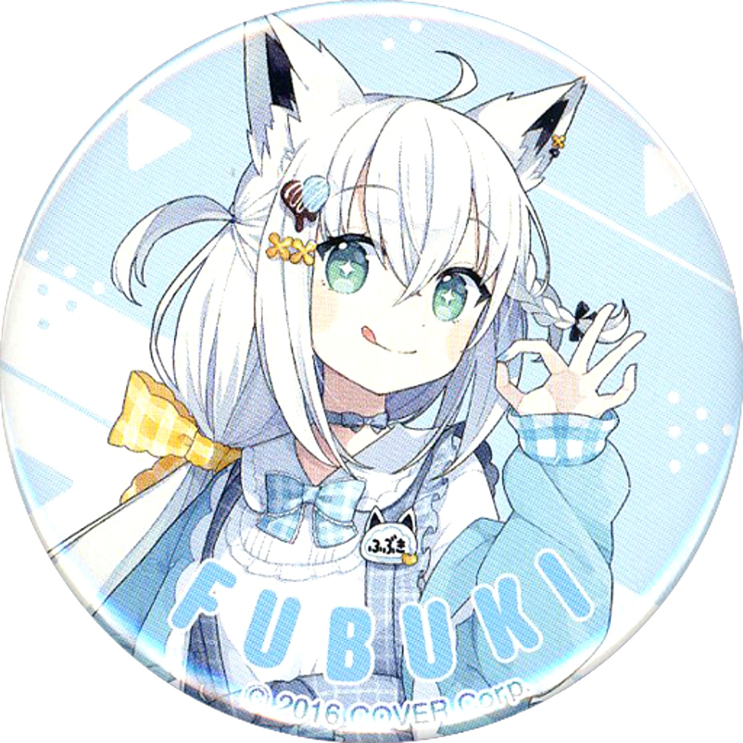 Shirakami Fubuki Pastel Color Outfit Virtual YouTuber Hololive Button x Lawson [USED]