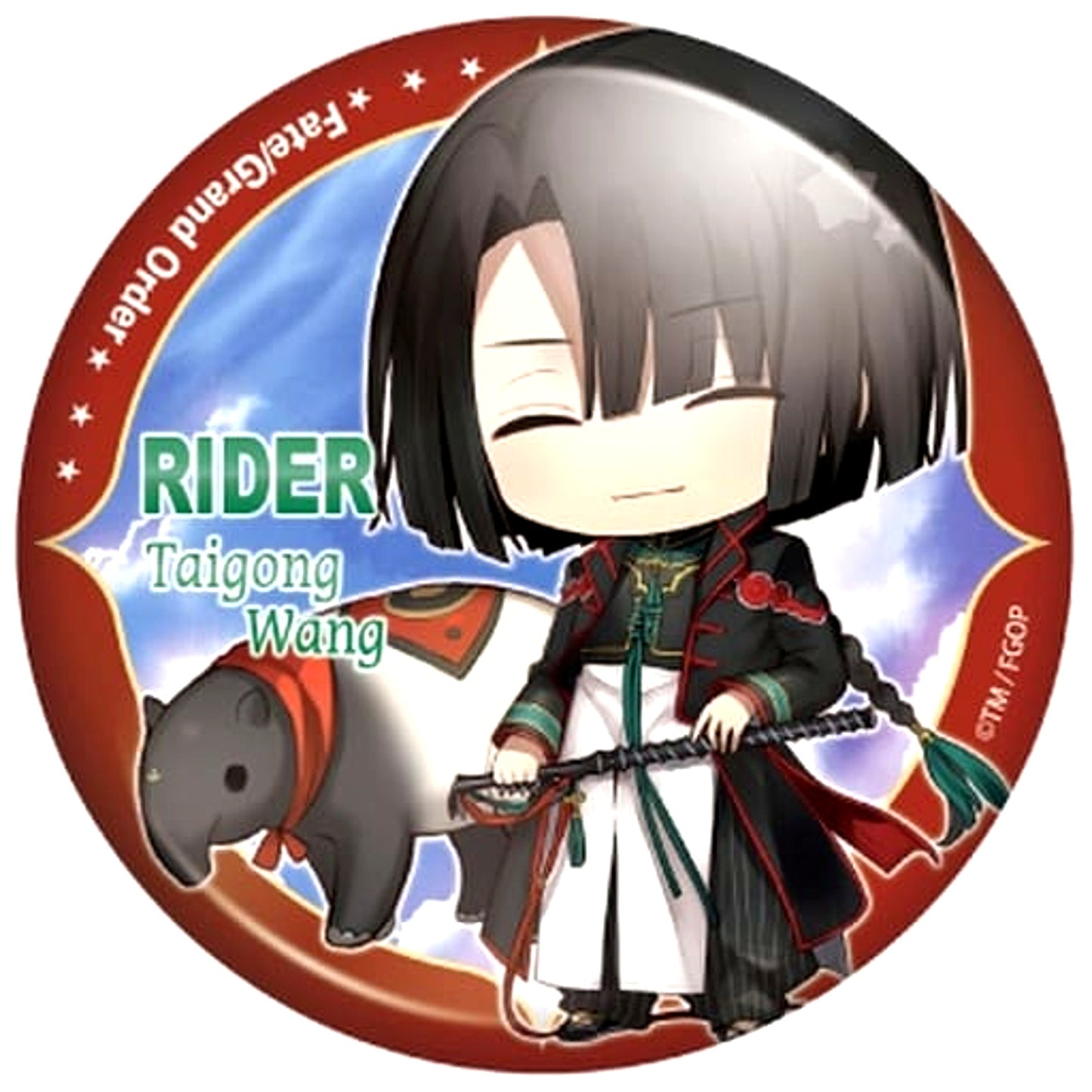 Fate/Grand Order Taigong Wang Rider Charatoria Can Badge Vol.9 [USED]