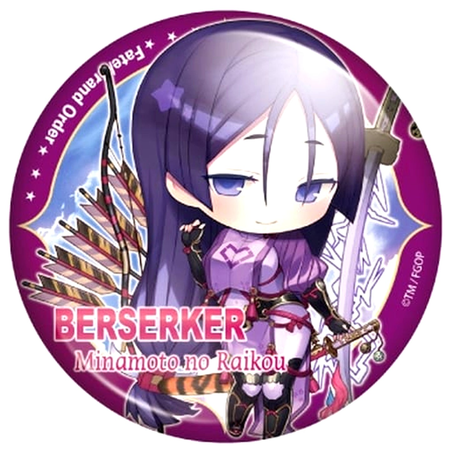 Fate/Grand Order Minamoto no Raikou Berserker Charatoria Can Badge Vol.9 [USED]
