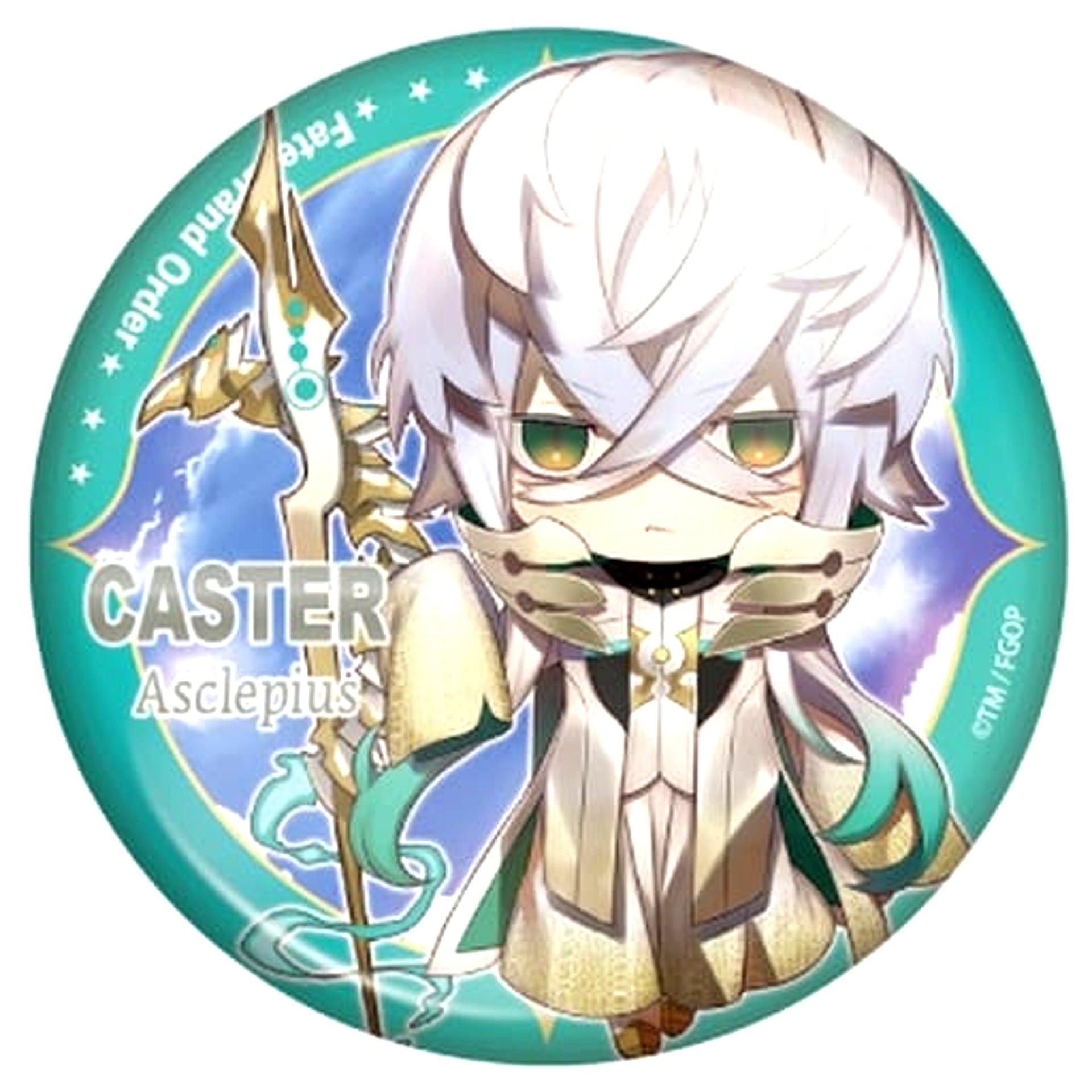 Fate/Grand Order Caster Asclepius CharaToria Can Badge Vol.9 [USED]