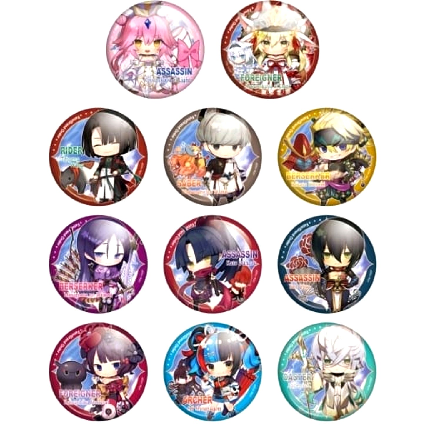 Fate/Grand Order CharaToria Can Badge Vol.9 Complete Set of 11 [USED]