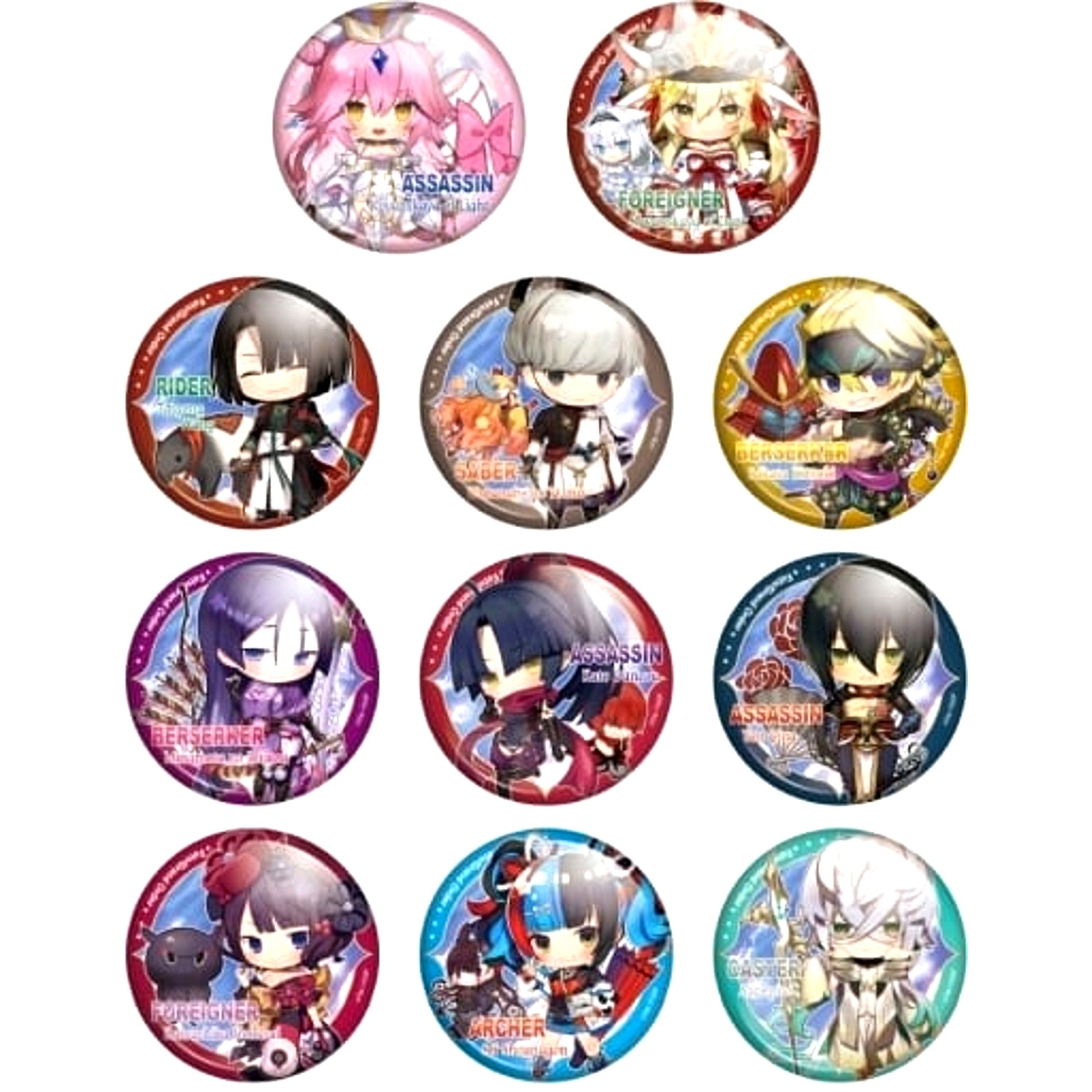 Fate/Grand Order CharaToria Can Badge Vol.9 Complete Set of 11 [USED]