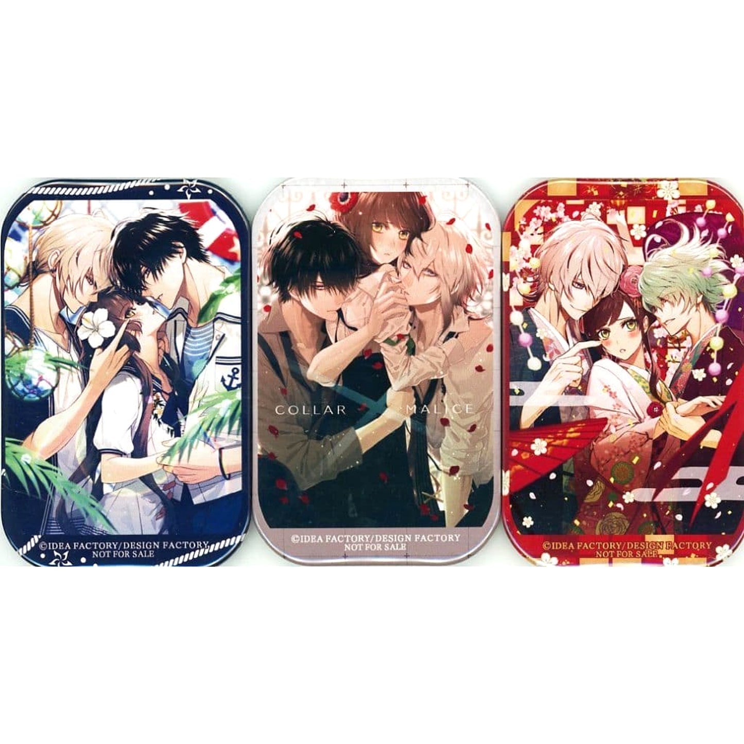Collar x Malice for Nintendo Switch Rounded Rectangular Can Badge Stellaworth Limited Switch Software Special Box Early Reservation Bonus Set of 3 Buttons [USED]