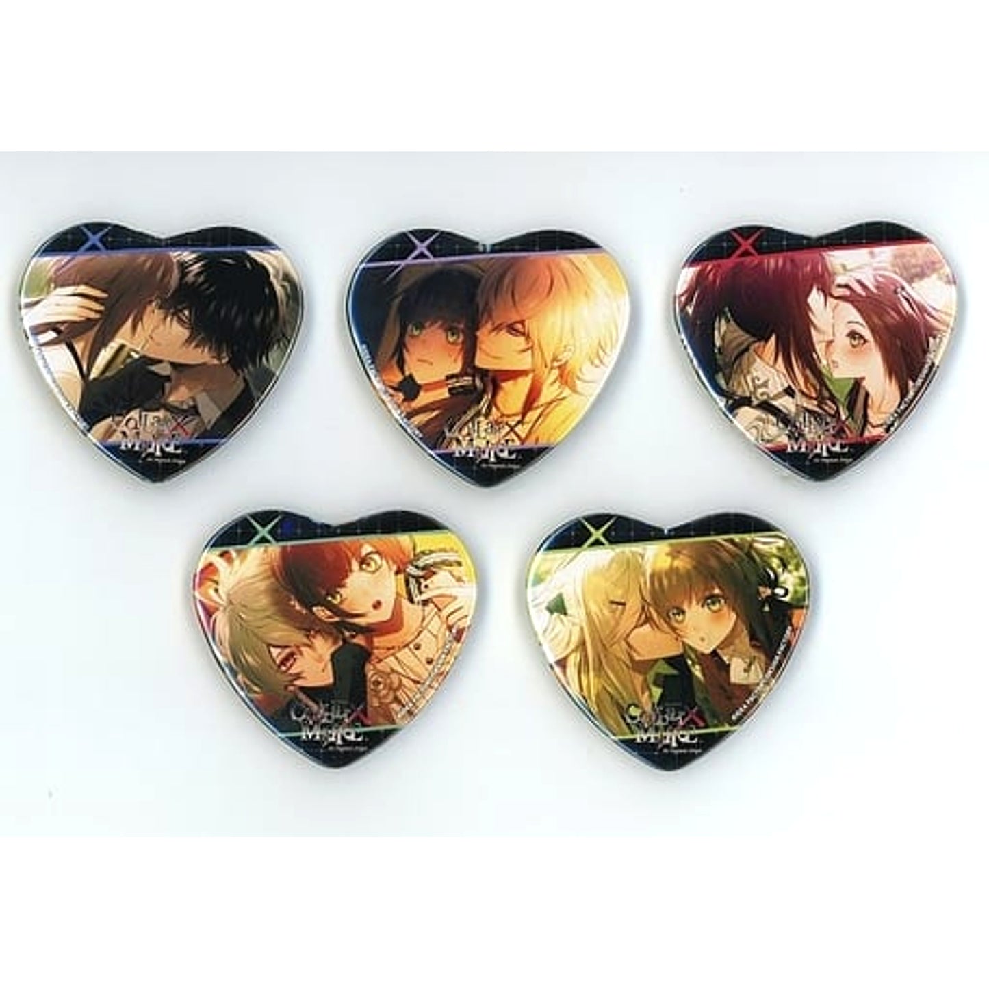 Collar x Malice for Nintendo Switch Heart Shaped Can Badge Bic Camera & Animega Sofmap Limited Switch Software Special Box Set Included Bonus 5 Types Set Buttons [USED]