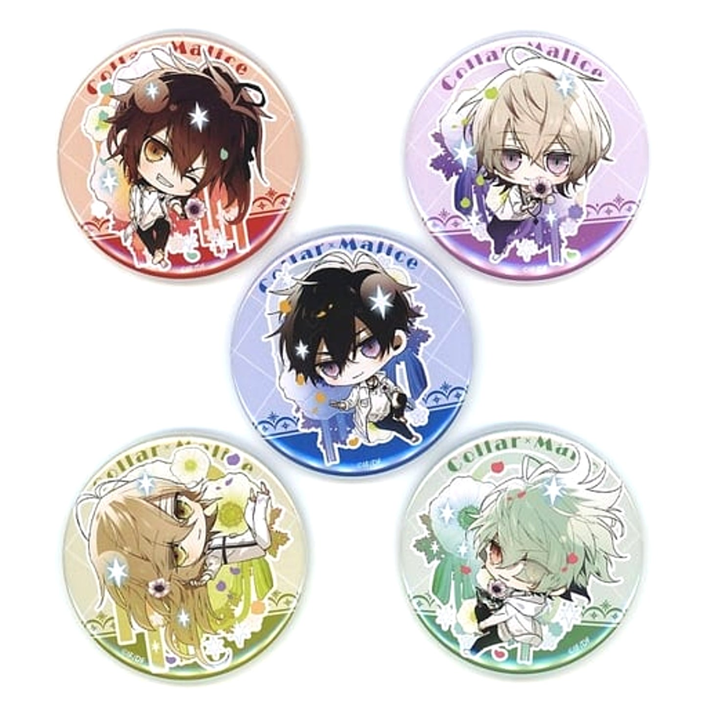 Collar x Malice for Nintendo Switch Aiji Yanagi & Others Chibi Character Can Badge Ebten Limited Switch Software Special Box Dx Pack + Chibi Character Can Badge Set Bundled Benefits 5 Types Set Buttons [USED]