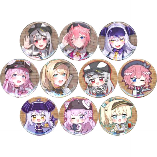 Set of 10 Virtual YouTuber Hololive holoX Cafe Shinryaku Sweets Paradise Trading Button [USED]