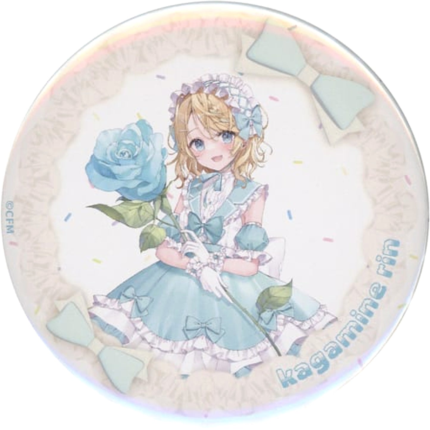 Kagamine Rin 75mm Button Rakuten Collection Hatsune Miku Happy 16th Birthday E-8 Prize [USED]