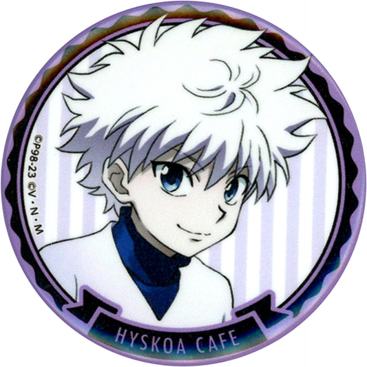 Killua Zoldyck Normal Proportions HUNTERxHUNTER x animatecafe Magician Hisoka Hisocafe Trading Button [USED]
