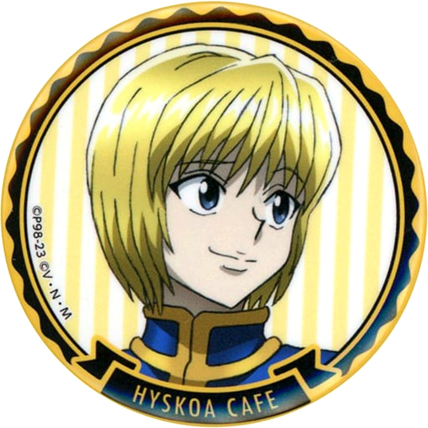 Kurapika Normal Proportions HUNTERxHUNTER x animatecafe Magician Hisoka Hisocafe Trading Button [USED]