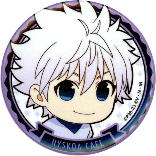 Killua Zoldyck SD HUNTERxHUNTER x animatecafe Magician Hisoka Hisocafe Trading Button [USED]
