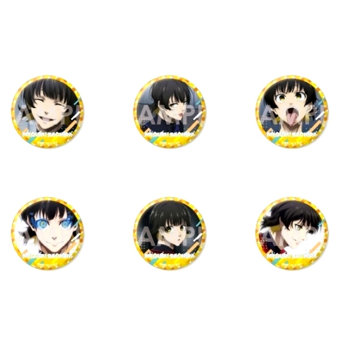 Set of 6 Meguru Bachira Blue Lock Full Selection Button [USED]